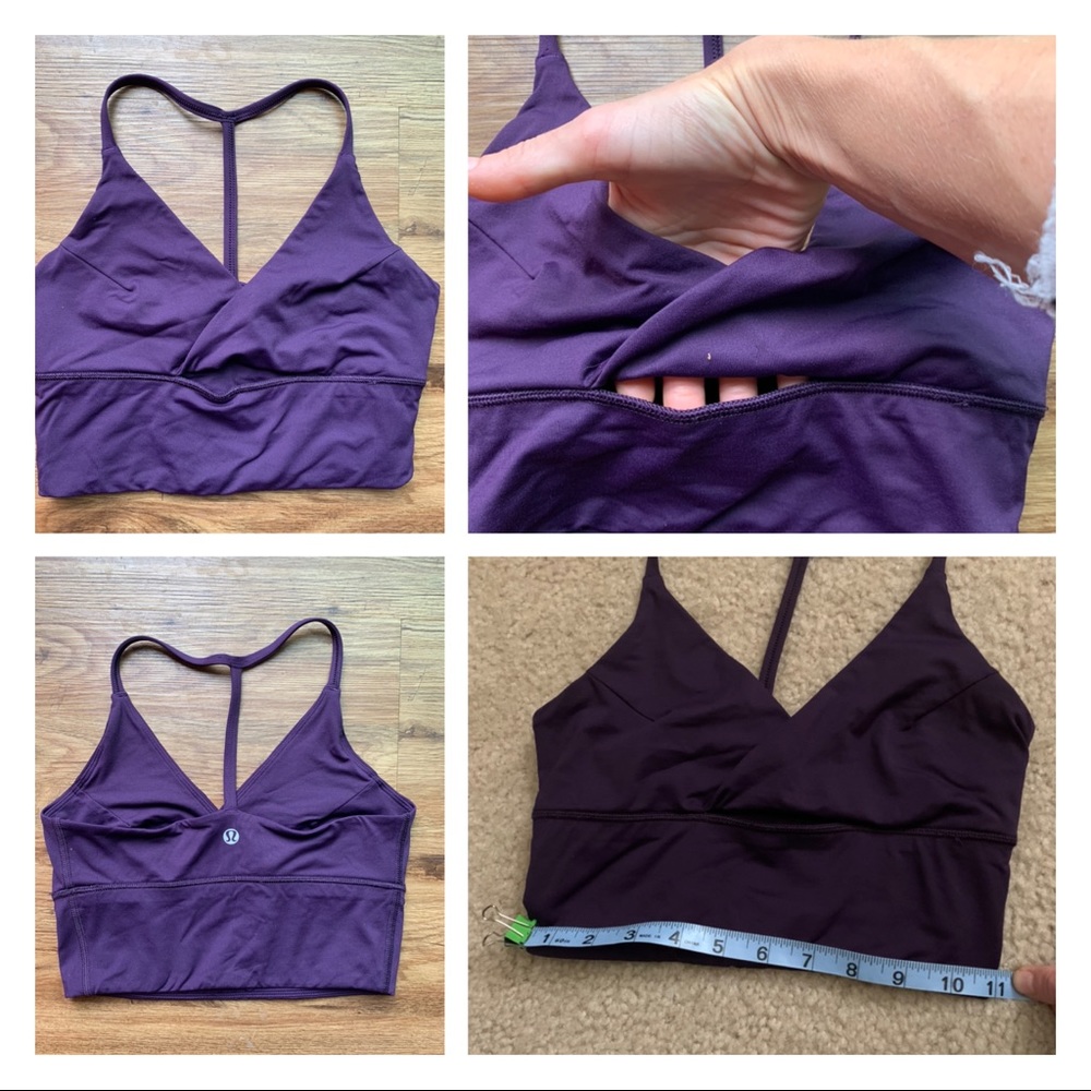 Lululemon longline bra bralette 4 purple